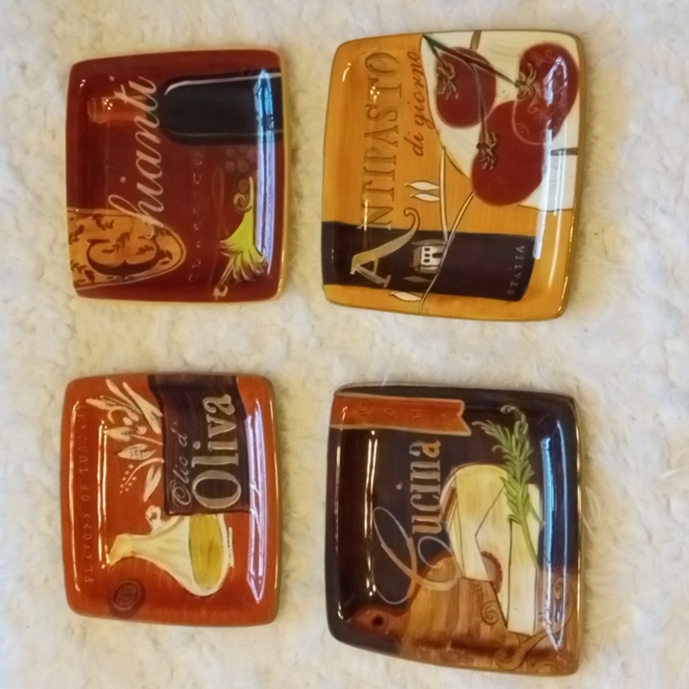 Pier 1 4 pc Cucina Appetizer/ dessert plates